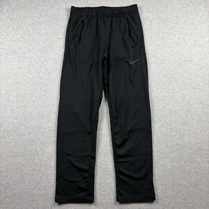 Nike Epic Training Track Pants Mens Small Black Fleece Tapered Open Hem CU4949